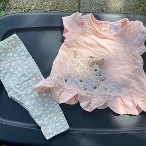 Disney Baby 2-Piece Bambi set 6-9mos